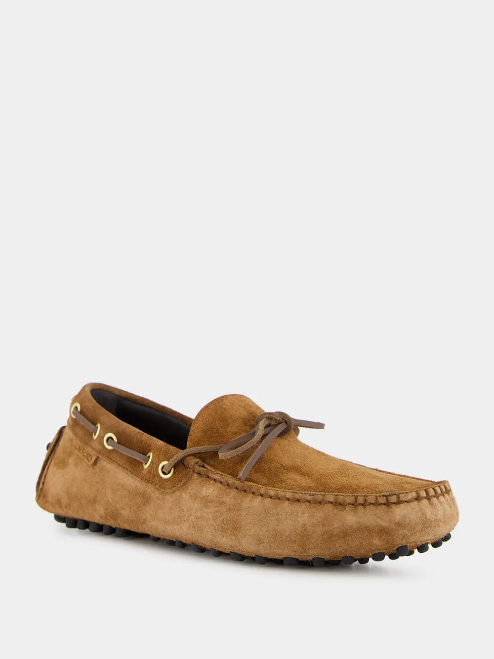 Dark Whiskey Suede Rod Driver Moccasins