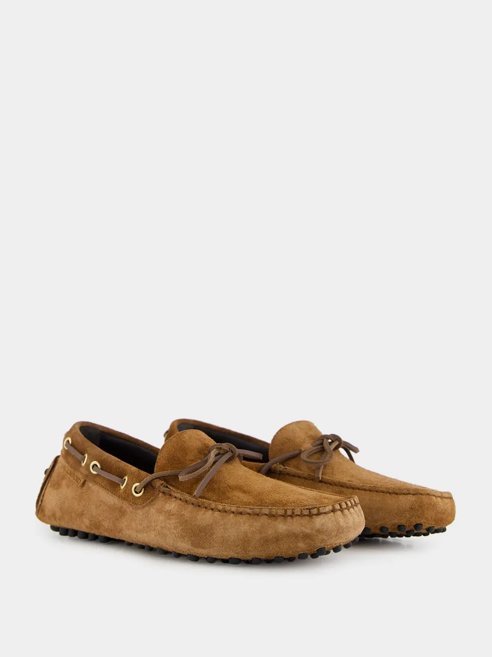 Dark Whiskey Suede Rod Driver Moccasins