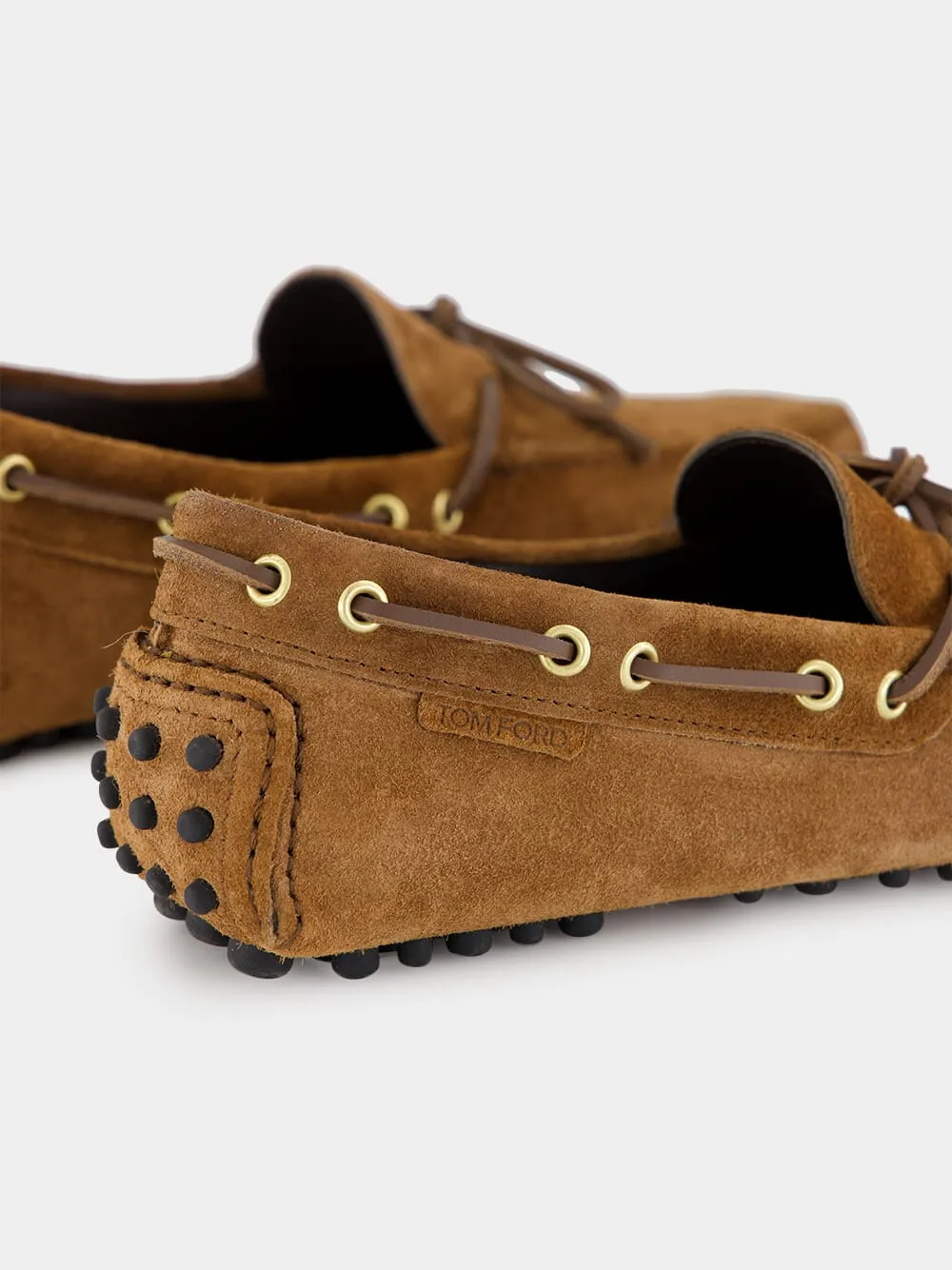 Dark Whiskey Suede Rod Driver Moccasins