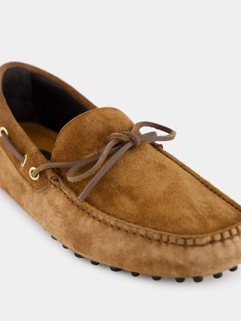 Dark Whiskey Suede Rod Driver Moccasins
