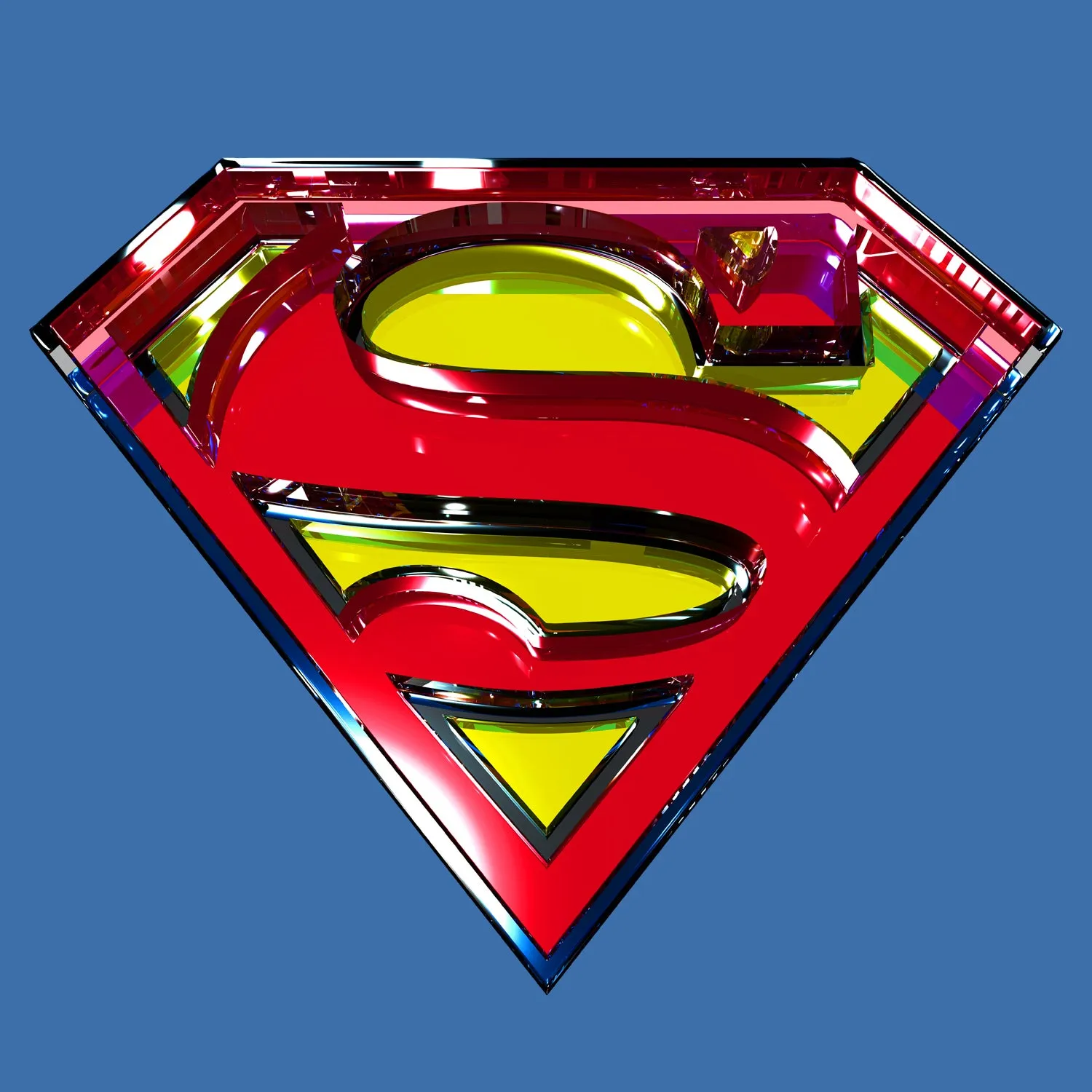 DC Comics Superman Logo Glass Official Women's T-shirt