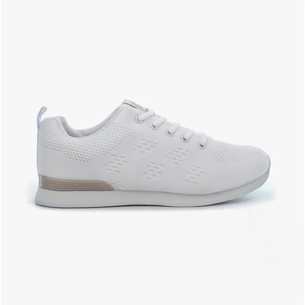 DEK TARGET Mens Lace Up Bowls Trainers White