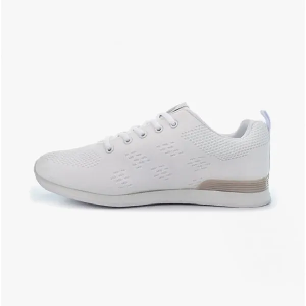 DEK TARGET Mens Lace Up Bowls Trainers White