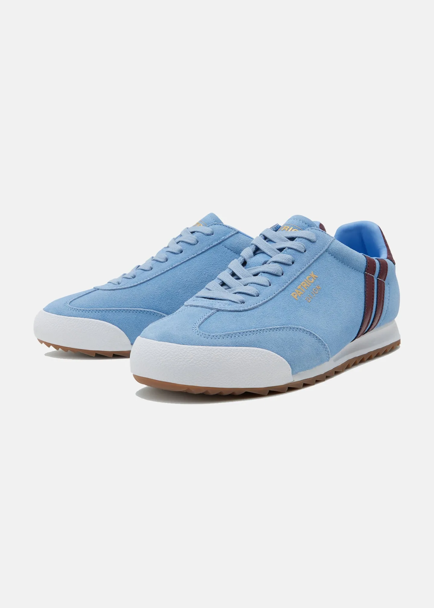 Dijon Trainer - Sky Blue/Burgundy/White