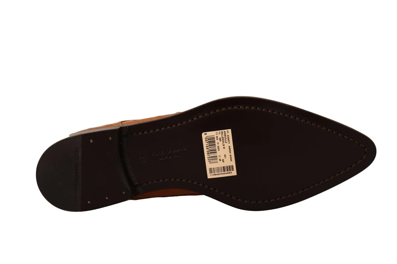 Dolce & Gabbana Leather Elegant Eel Lace Up Formal Flats
