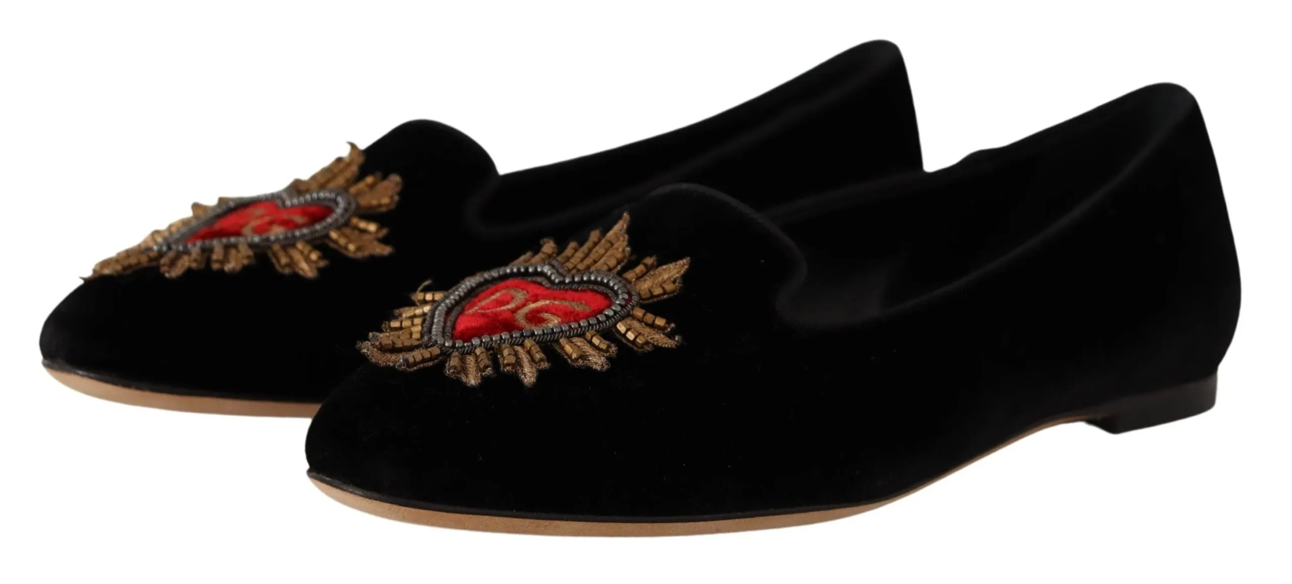 Dolce & Gabbana Leather Elegant Patent Flat Shoes