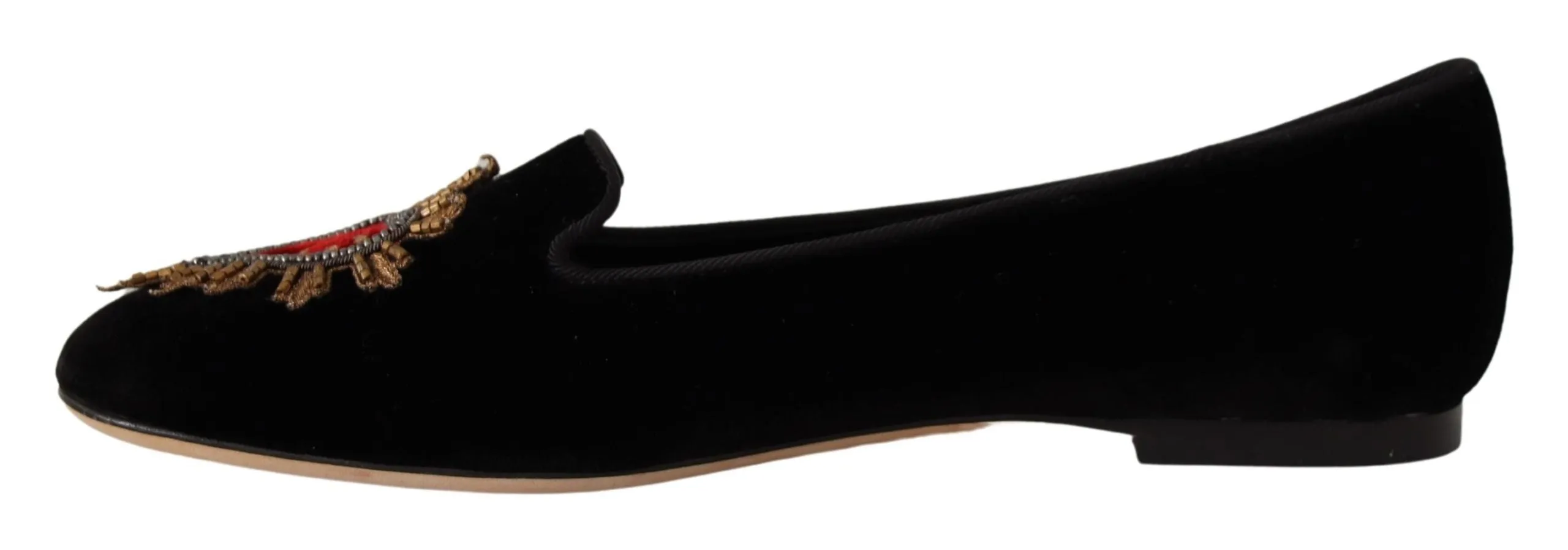 Dolce & Gabbana Leather Elegant Patent Flat Shoes