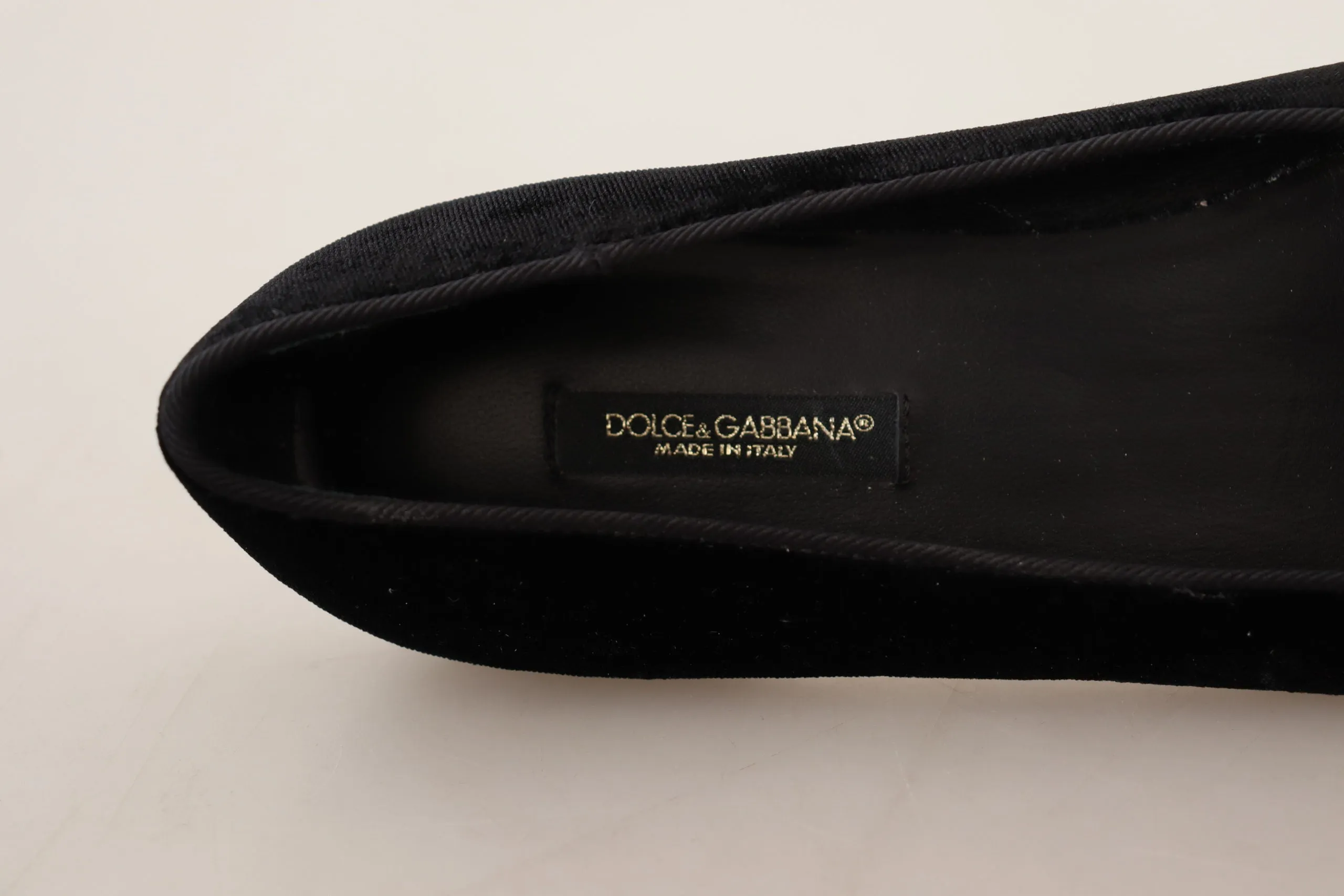Dolce & Gabbana Leather Elegant Patent Flat Shoes