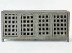 DRIFTWOOD LATTICE CREDENZA-GREY