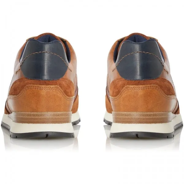 Dune London TRURO Mens Leather Trainers Tan