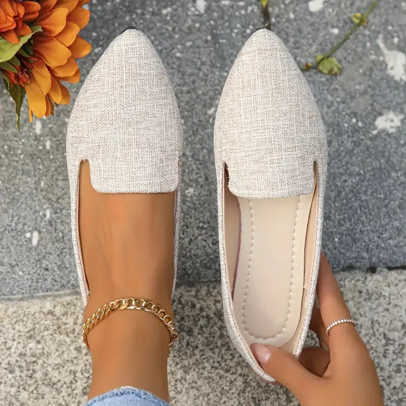 Elegant Black Slip-On Flats for Women - Lightweight, Comfortable & Versatile