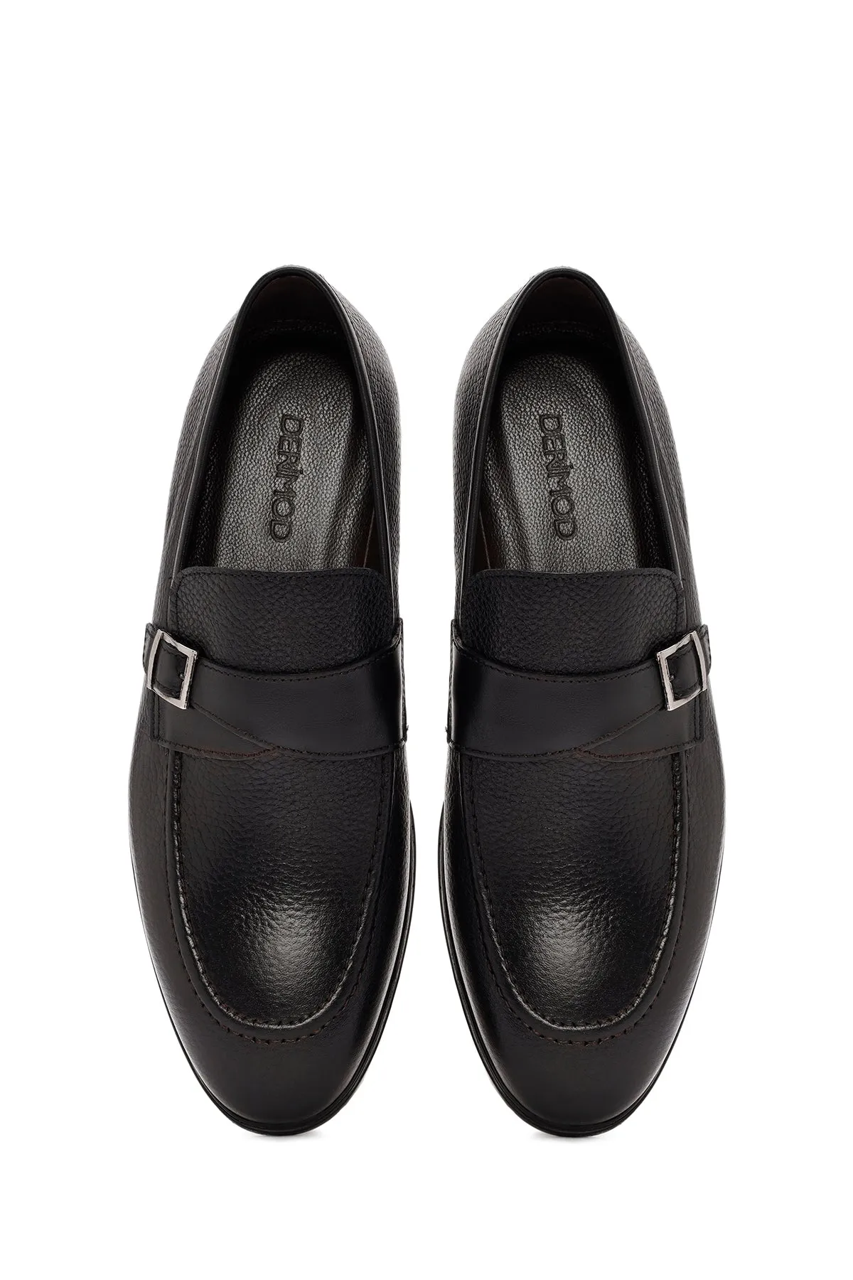 Erkek Siyah Deri Casual Loafer
