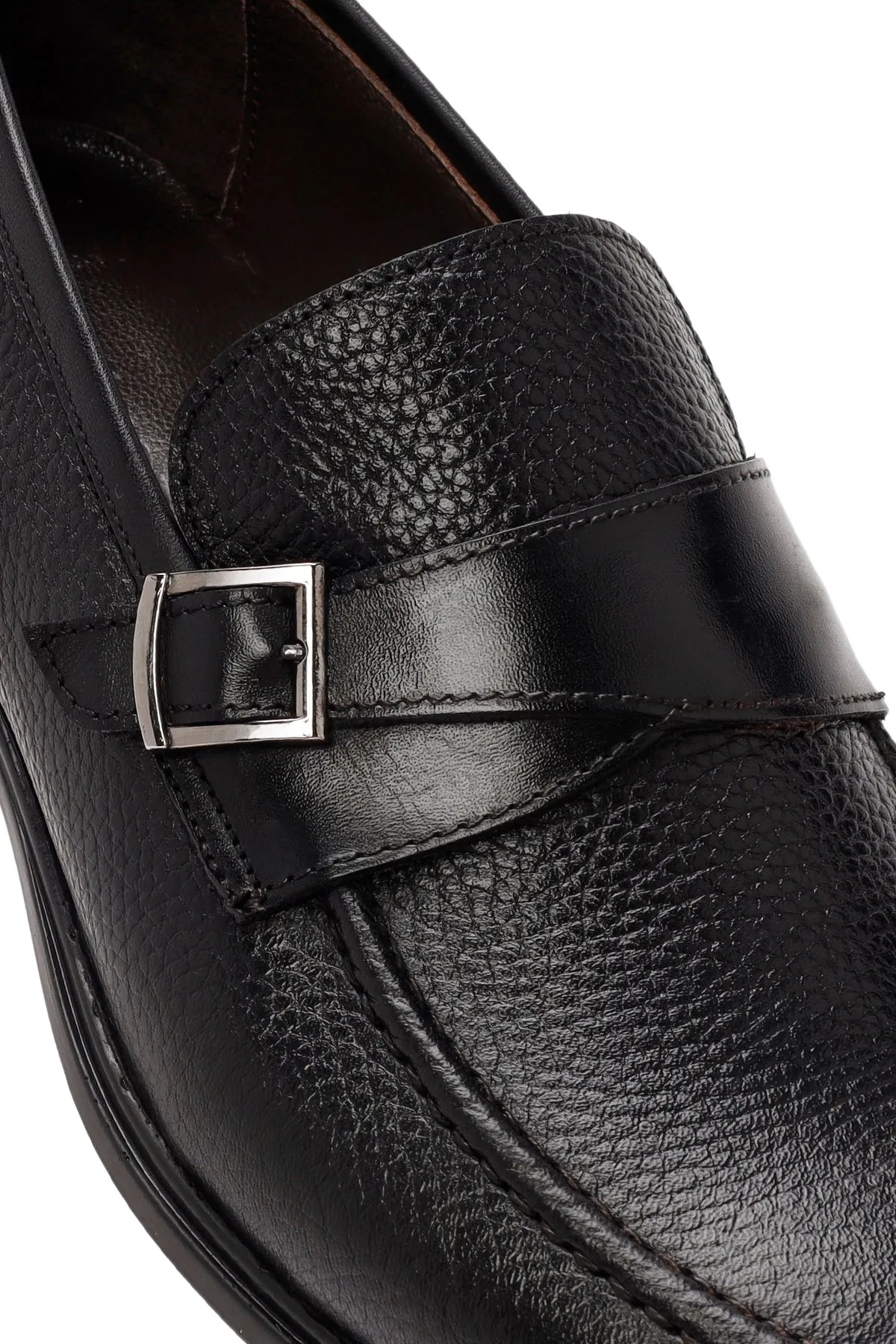Erkek Siyah Deri Casual Loafer