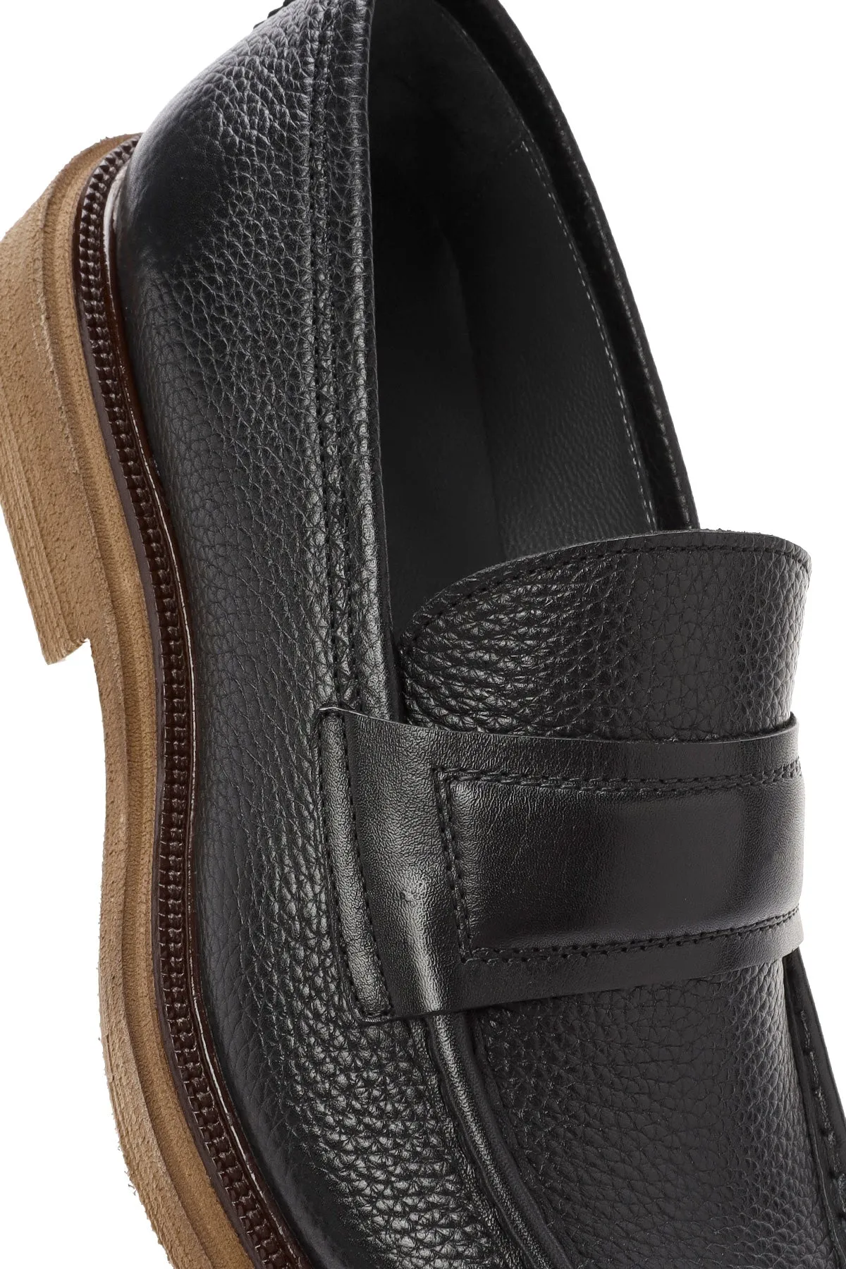 Erkek Siyah Deri Klasik Loafer
