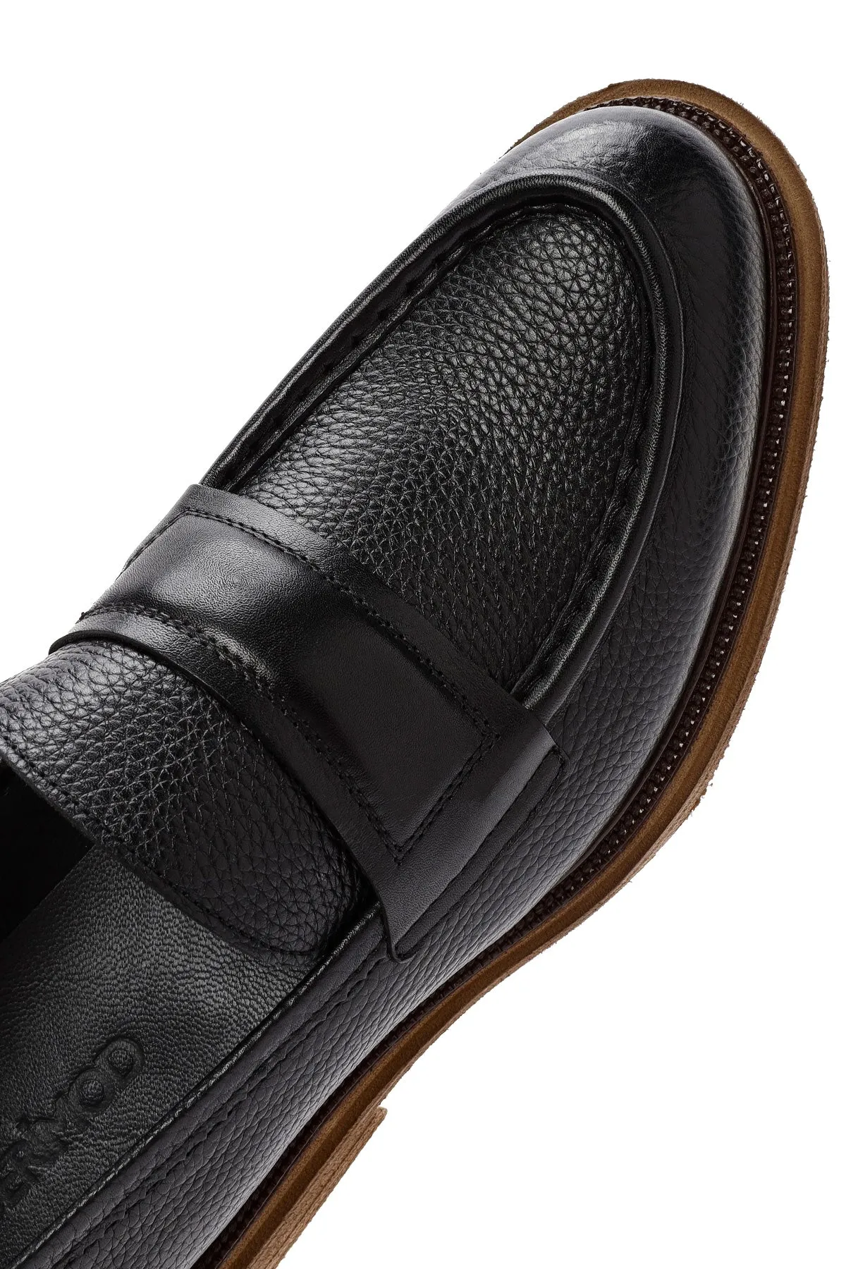 Erkek Siyah Deri Klasik Loafer