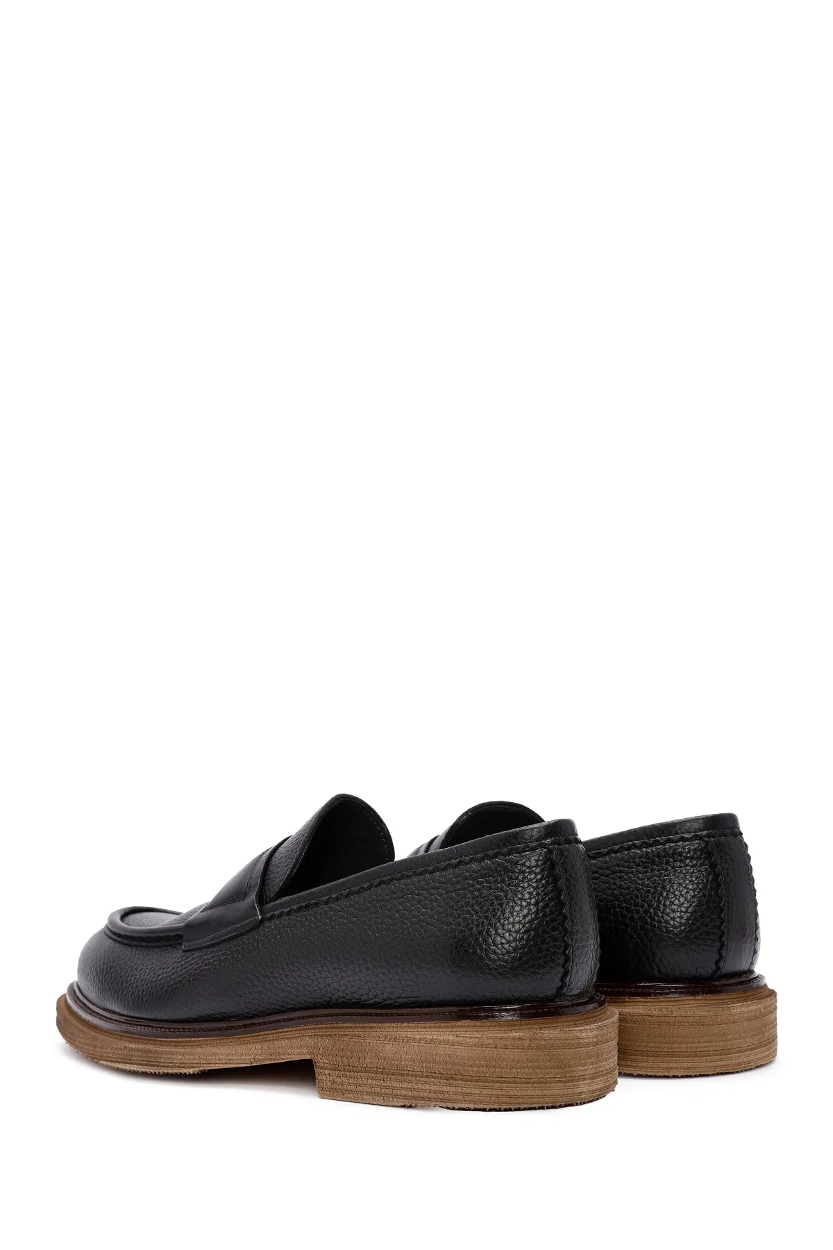 Erkek Siyah Deri Klasik Loafer