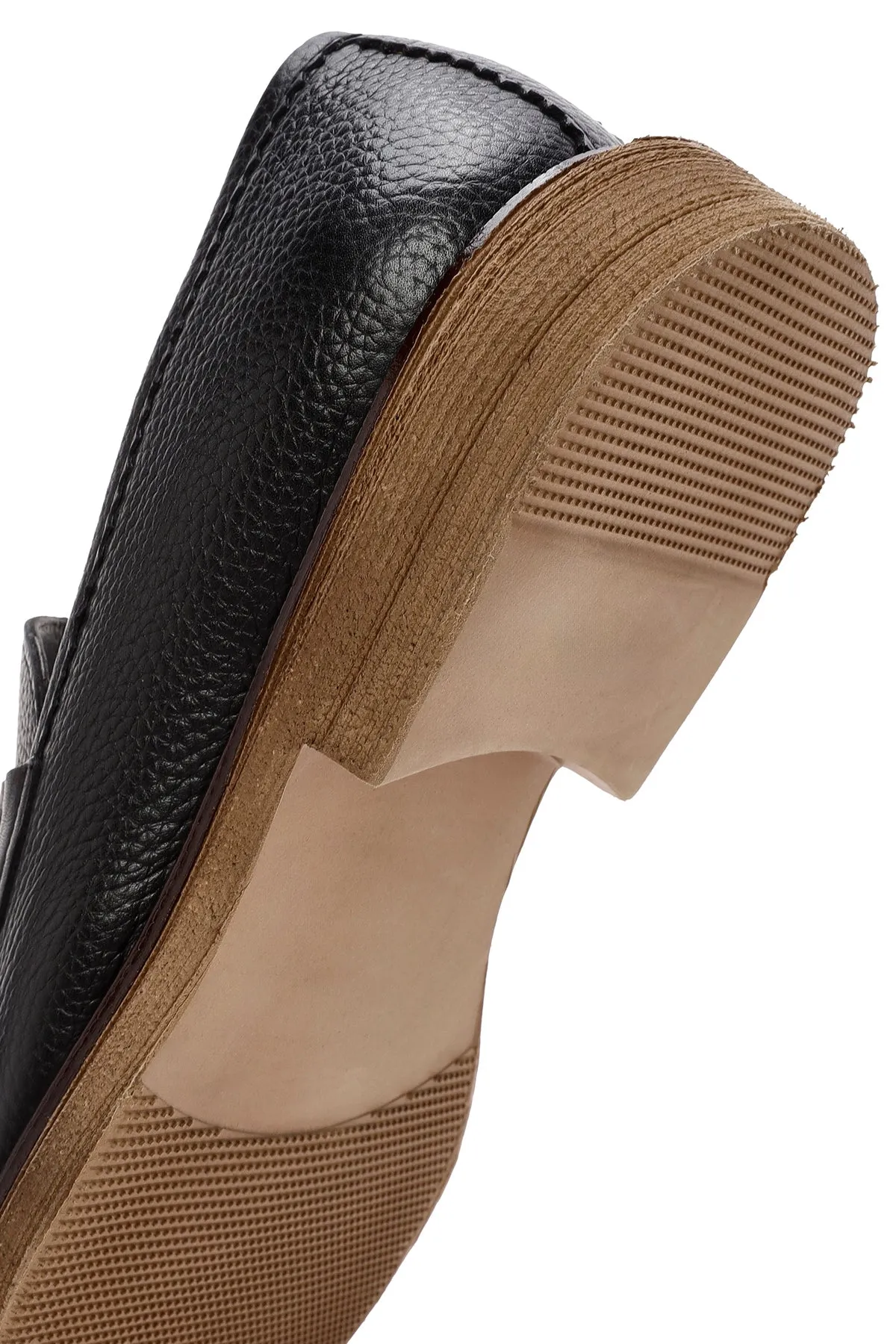 Erkek Siyah Deri Klasik Loafer