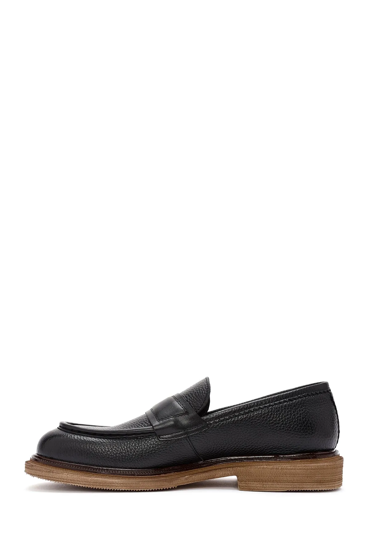 Erkek Siyah Deri Klasik Loafer