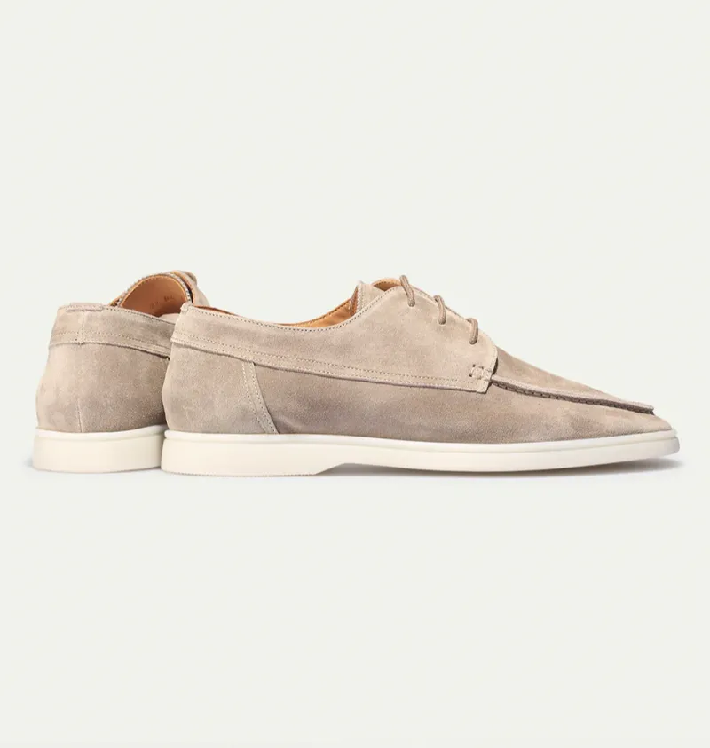 Fabian | Men's Suede Lace-Up Moccasin Loafers - Soft, Flexible Sole for Smart Casual Style