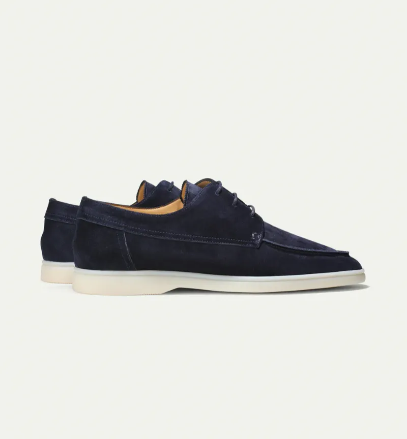 Fabian | Men's Suede Lace-Up Moccasin Loafers - Soft, Flexible Sole for Smart Casual Style