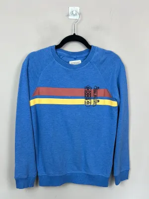 Fat Face blue stripe chest sweatshirt 12-13y