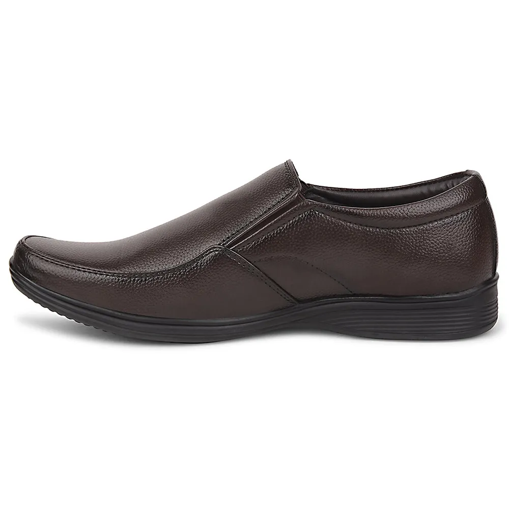 Fortune Brown Formal Non Lacing Moccasin Shoes For Men R573-06 By Liberty