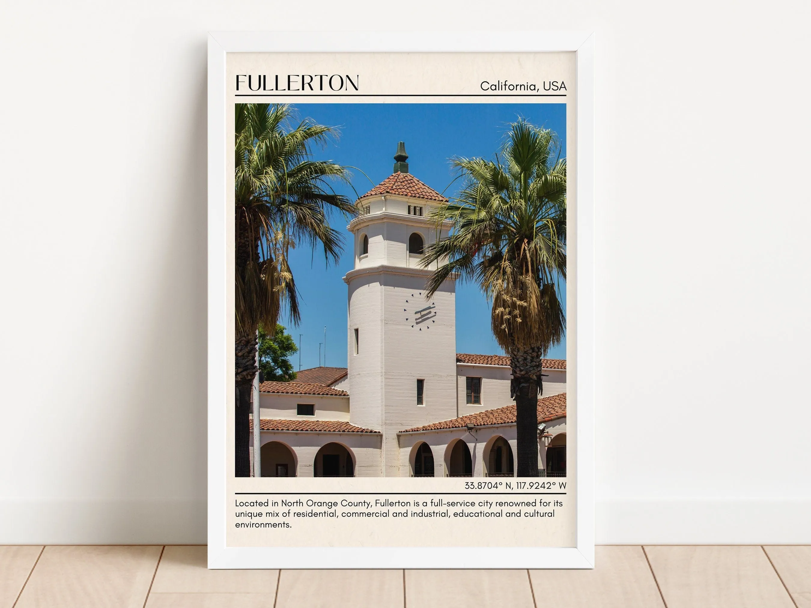 Fullerton Minimal Wall Art, California, USA