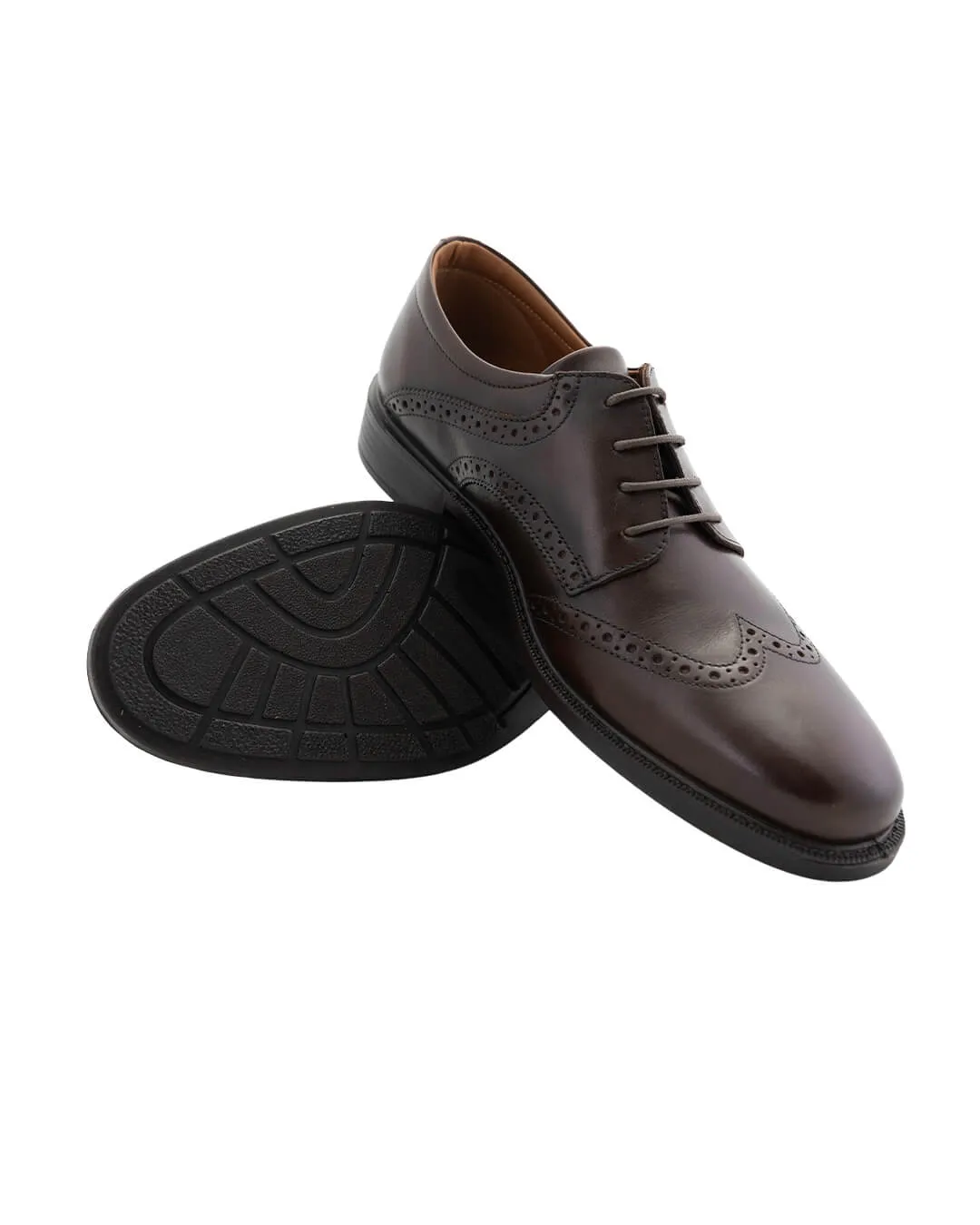 Gagliardi Brown Leather Full Brogue Derby Comfort Shoes