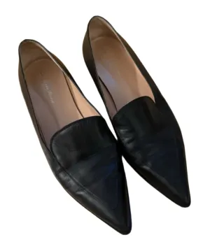 Gianvito Rossi Women’s Black Leather Pointed Toe Slip-On Loafers - EU 39.5 / US 9