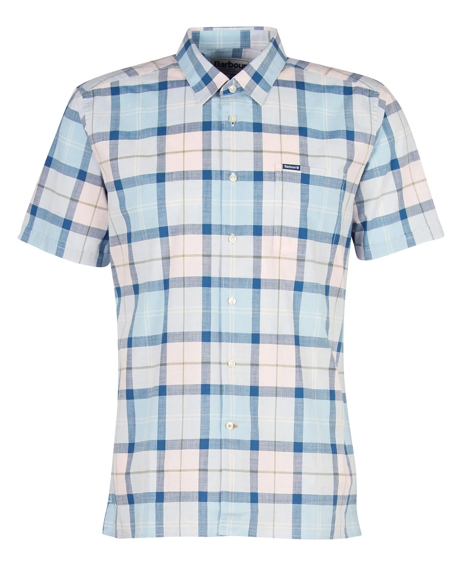 Gordon Short-Sleeved Tailored Shirt in Pink Tartan