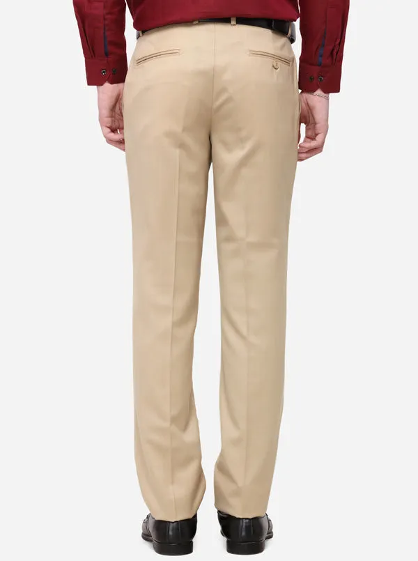 Grey Solid Classic Fit Formal Trouser | JadeBlue