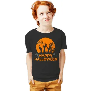 Halloween Cute Happy Pumpkin Ghost Meme Zombie Cat Official Youth T-shirt
