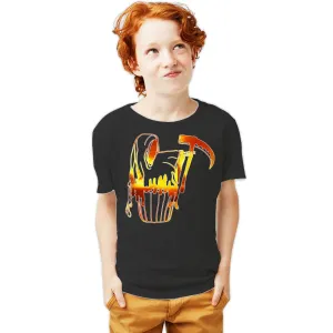 Halloween Horror Cupcake Grim Reaper Graffiti Stencil Art Official Youth T-shirt