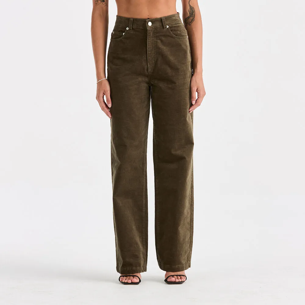Hi Wide Jean - Deep Olive