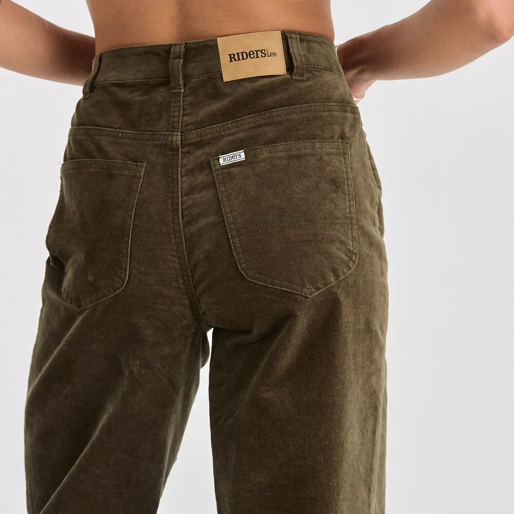 Hi Wide Jean - Deep Olive