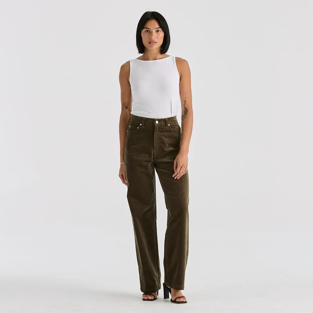 Hi Wide Jean - Deep Olive