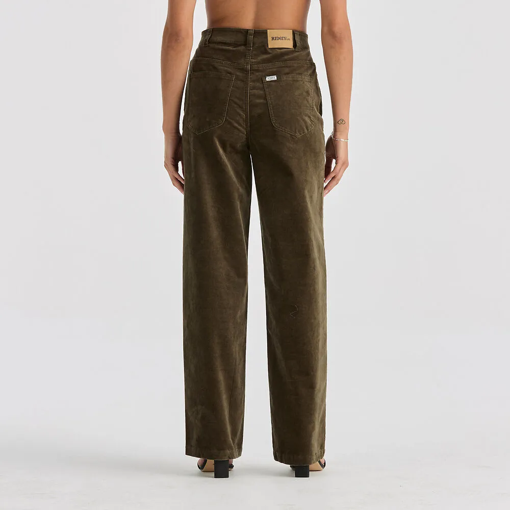 Hi Wide Jean - Deep Olive