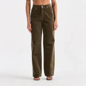 Hi Wide Jean - Deep Olive