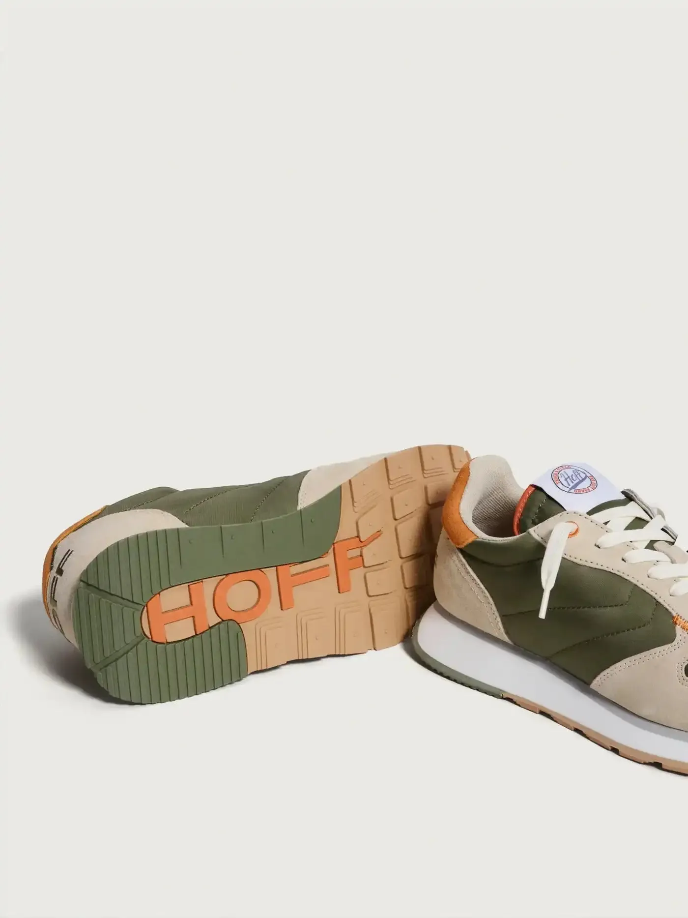 HOFF Mens Rhodes Trainers Beige/Green