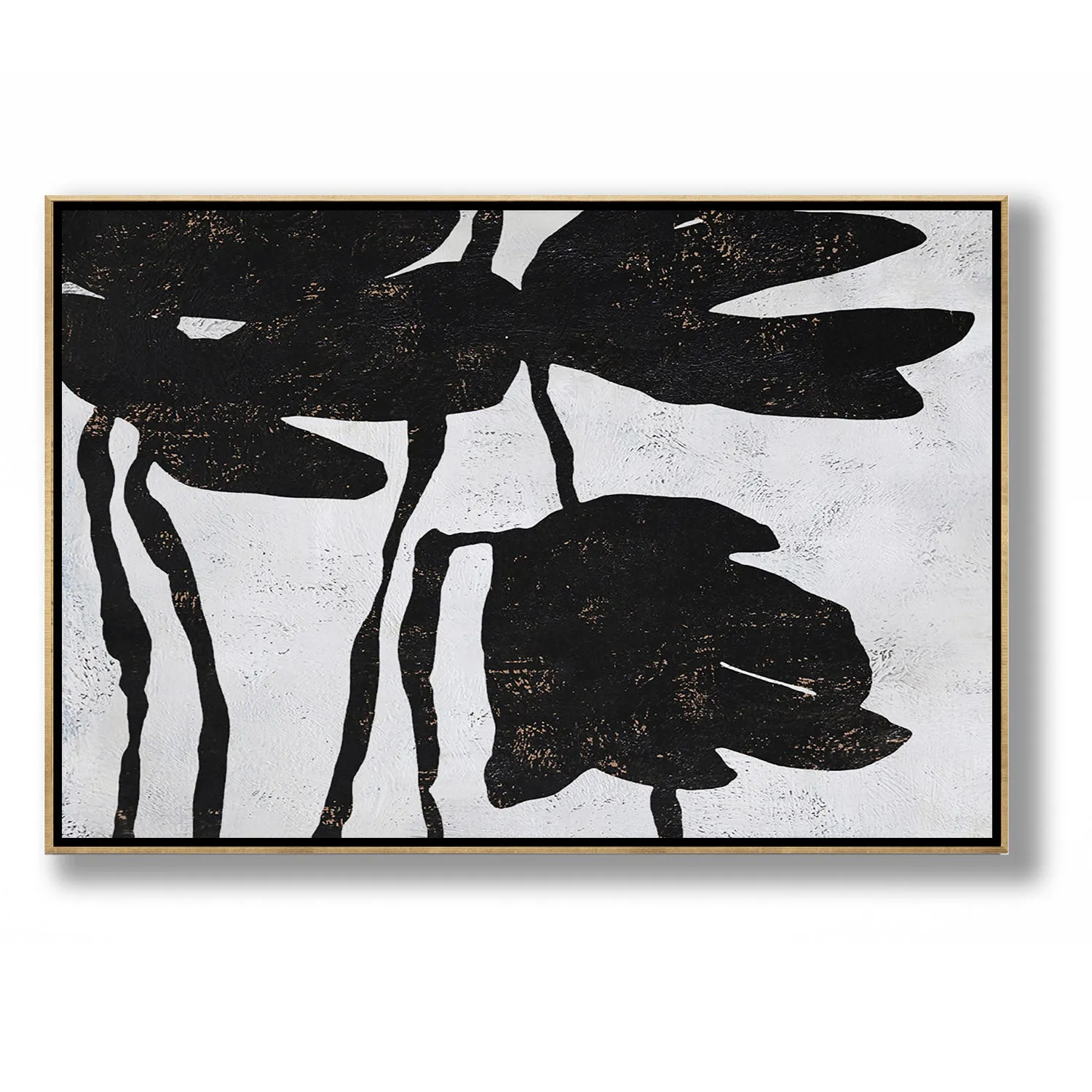 Horizontal Abstract Flower Painting H131H