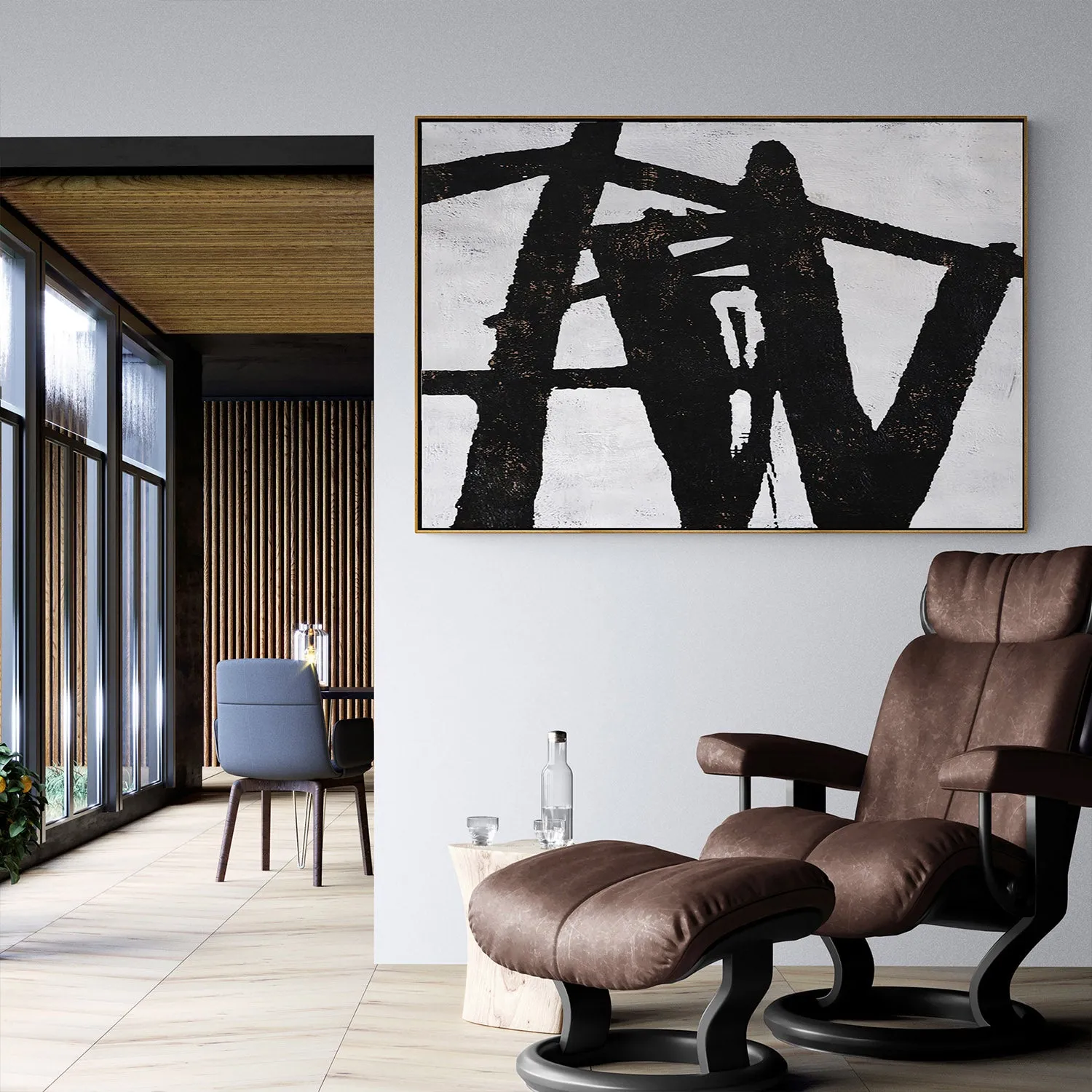 Horizontal abstract painting H27H