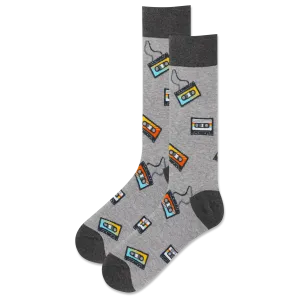 HOTSOX Men's Cassette Tapes Crew Sock
