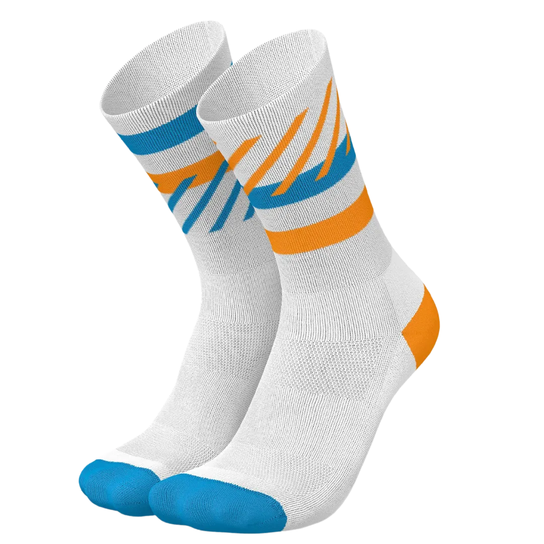 Incylence - Running Disrupts Long Sock - White Blue Orange