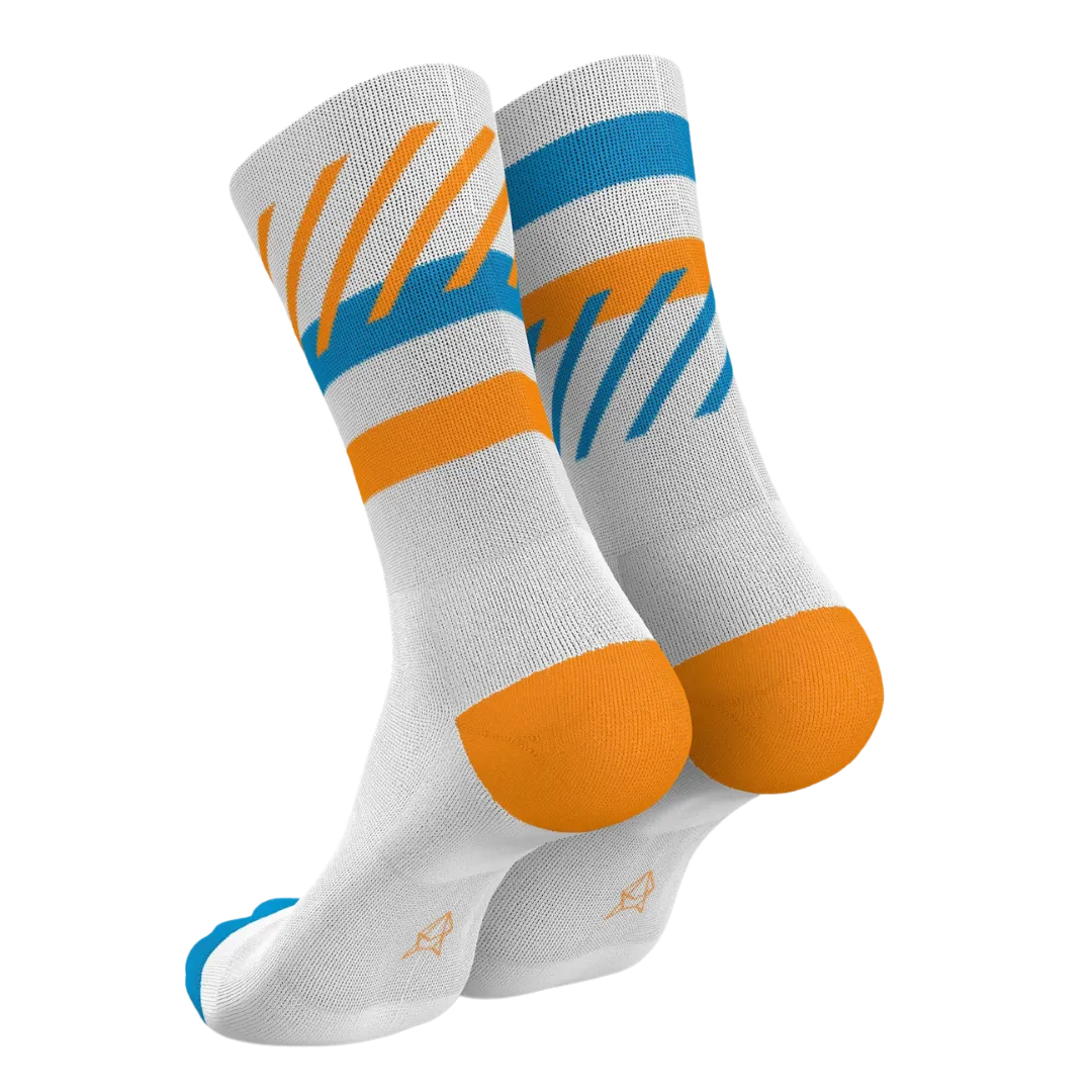 Incylence - Running Disrupts Long Sock - White Blue Orange