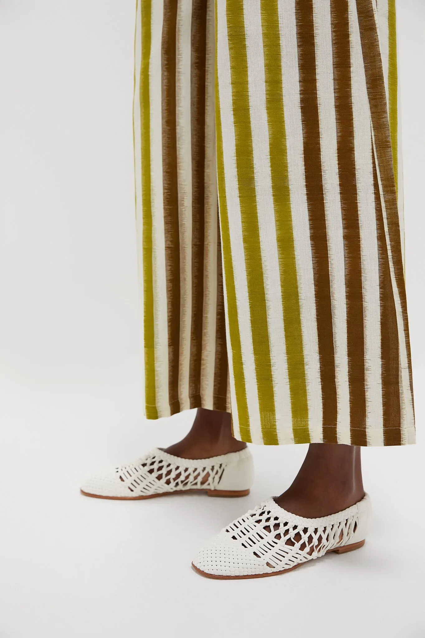 Ivory Open Weave Ballet Flats
