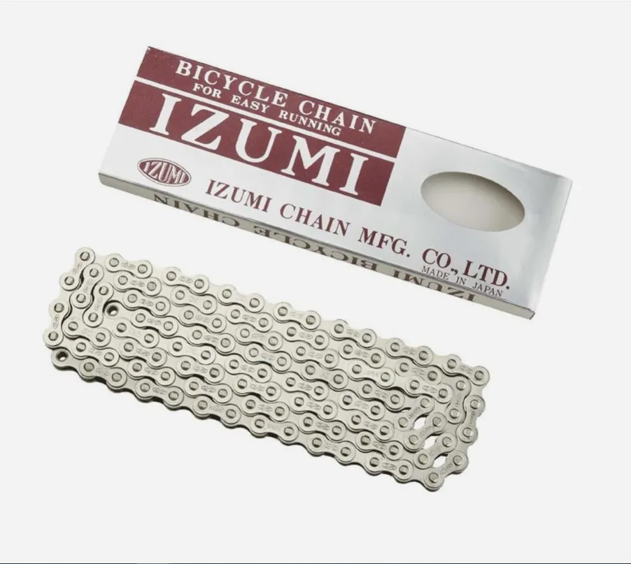 IZUMI 410C Series Chain 1/2 x 1/8 116L Single speed Nickle plate Track Fixed