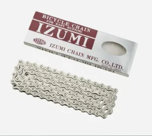 IZUMI 410C Series Chain 1/2 x 1/8 116L Single speed Nickle plate Track Fixed