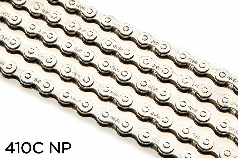 IZUMI 410C Series Chain 1/2 x 1/8 116L Single speed Nickle plate Track Fixed