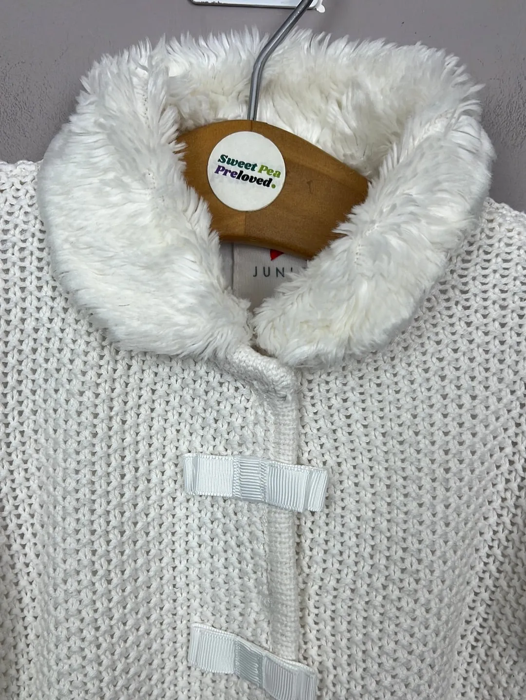 Jasper Conran white cardigan jacket 6-9m