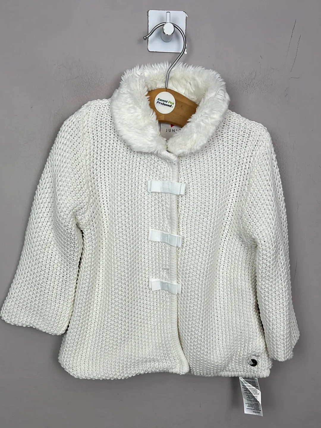 Jasper Conran white cardigan jacket 6-9m